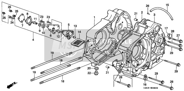 Honda ST70 1989 Crankcase /Oil Pump for a 1989 Honda ST70